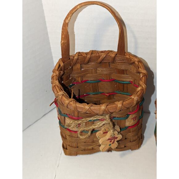 26" Wrought Iron Stand 4 Baskets Christmas Hand Woven Tree - Picture 8 of 12